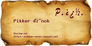 Pikker Énok névjegykártya